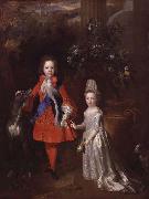 Nicolas de Largilliere Portrait of Prince James Francis Edward Stuart and Princess Louisa Maria Theresa Stuart France oil painting artist